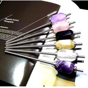 Stainless Steel real crystal straws.